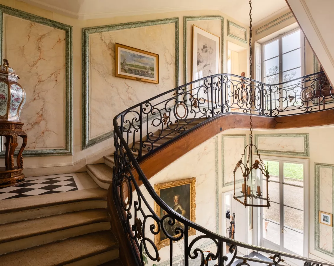Staircase of a historic castle