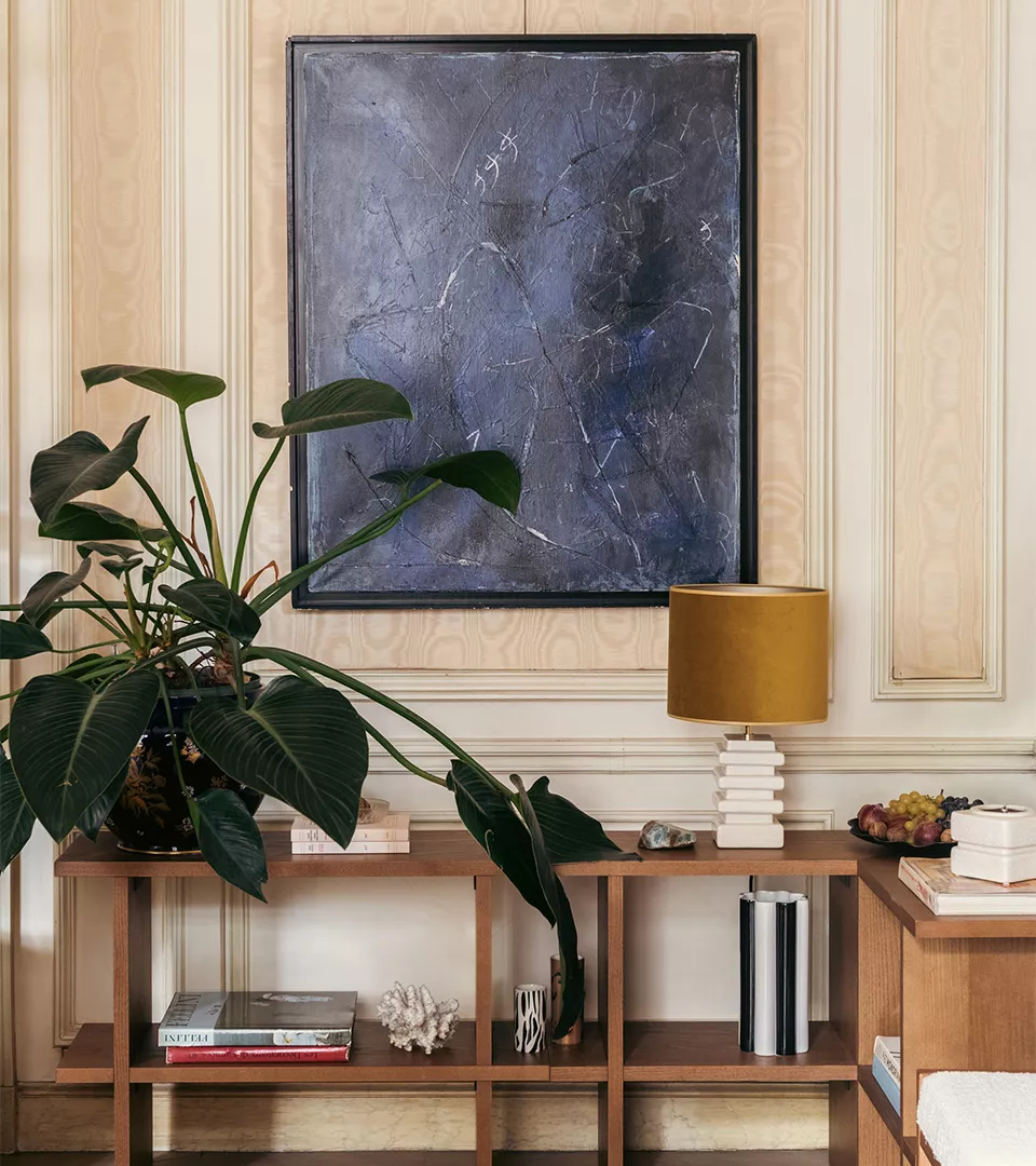 Painting by a master in the living room of a luxury apartment for sale by Junot