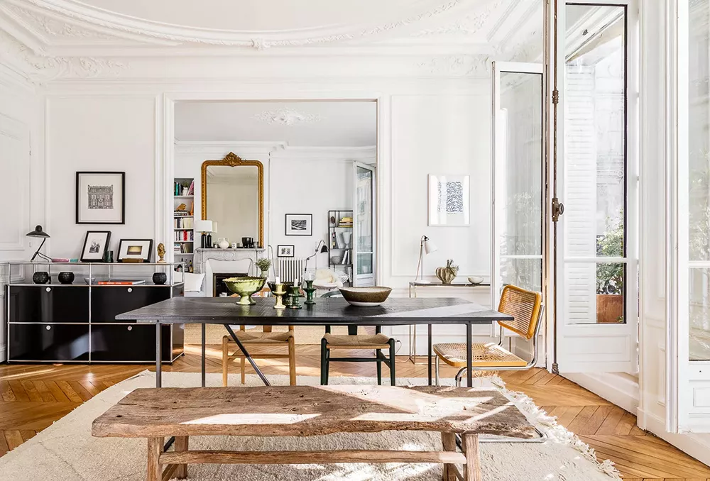 Intérieur d'un appartement d'exception à Paris vendu par Junot